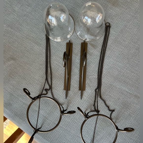 Partylite Brown Metal Hanging Candle Holder PAIR - Picture 5 of 5